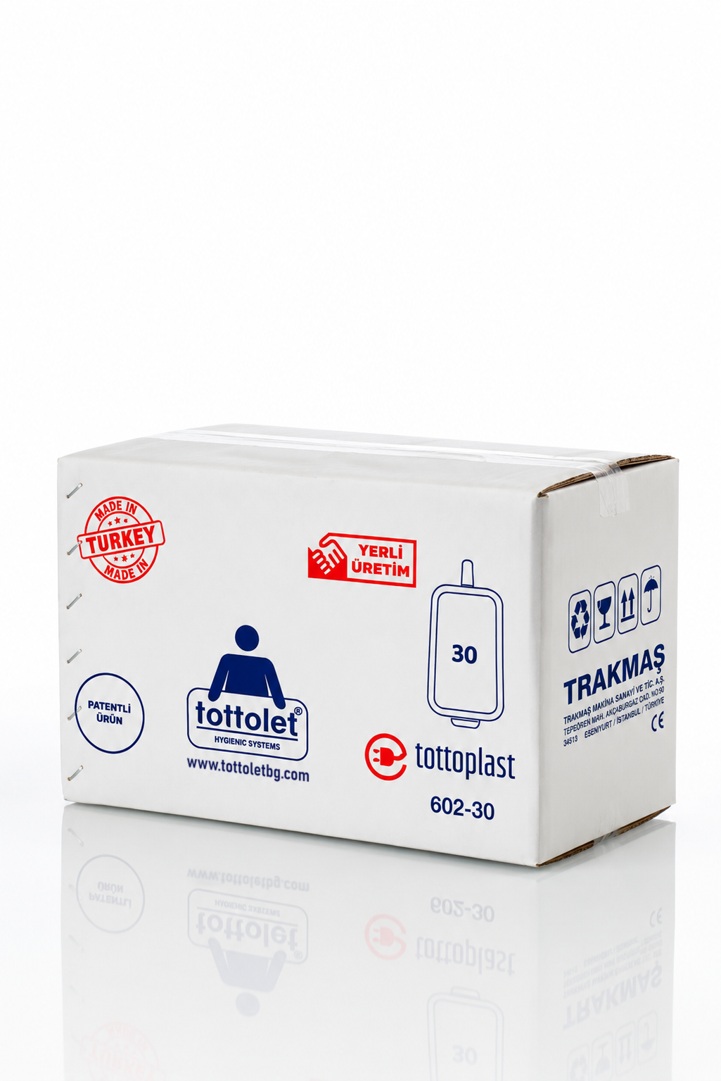 Tottoplast® – Хигиенична ролка за тоалетен капак Tottolet 30 бр. – 1 кашон / 30 ролки (за ЕЛЕКТРИЧЕСКИ Tottolet)
