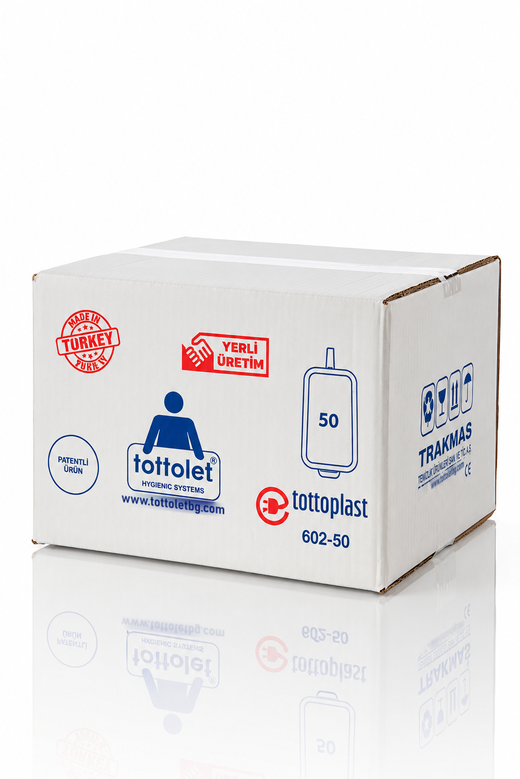 Tottoplast® – Хигиенична ролка за тоалетен капак Tottolet 50 бр. – 1 кашон / 50 ролки (за ЕЛЕКТРИЧЕСКИ Tottolet)